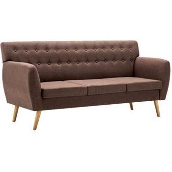 Natural Brown Couch with Fabric Covering (172 × 70 × 82 cm)