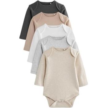 Next Baby Basics Langarm-Bodys im 5er-Pack