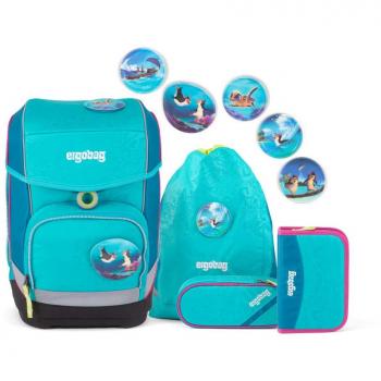 Ergobag Deportivo Hawaiian Turquoise Rucksack für Schule und Freizeit mit Rollen