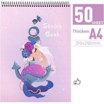 50 Sheets A4 Kawaii Sketch Book for Painting