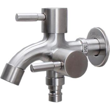 Robinet double mural pour machine à laver multifonction