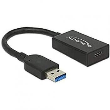 Delock Konverter USB 3.1 Gen 2 Typ-A Stecker > USB Type-C Buchse Aktiv schwarz 15 cm (65698)