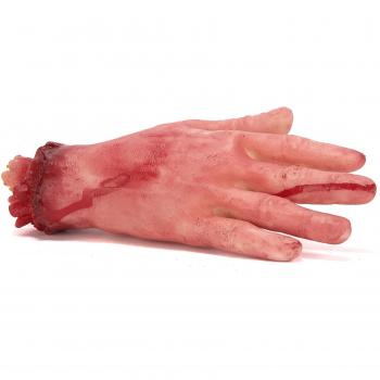 Blutige abgerissene Hand – Blutstillungskissen
