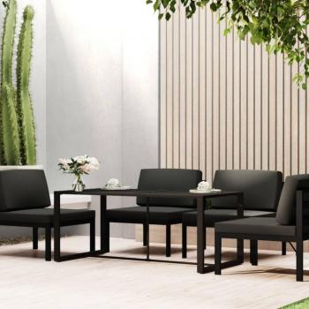 VidaXL Outdoor Dining Table Alumínio Antracite 120x60x66 cm