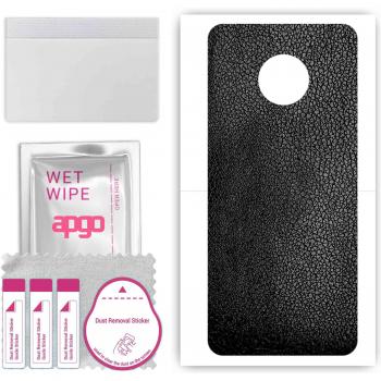 Black Leather Protective Sticker for Doogee X95 Pro