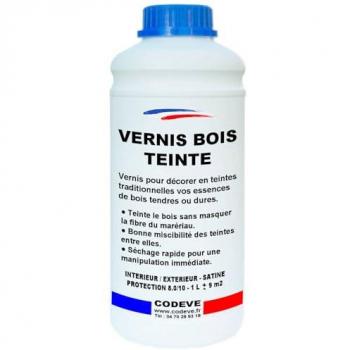 Vernis Bois Teinté CodeVe – 1L – Noyer – Décoration Bardage/Persienne/Volet/Huisserie/Fenêtre