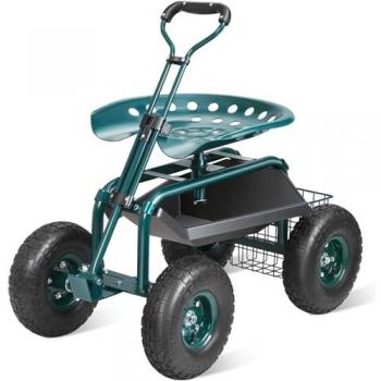 All‑Season Planting Cart with Swivel Seat