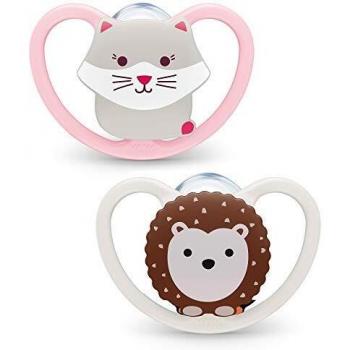 NUK Baby‑Space Schnuller – 0–6 Monate, 2‑teilige Set, BPA‑frei