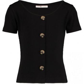 Blusa Negra Hailys Samma SS C TP