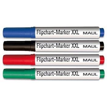 Maul Flipchart-Marker-Set XXL Keilspitze sortiert VE=4 Stück