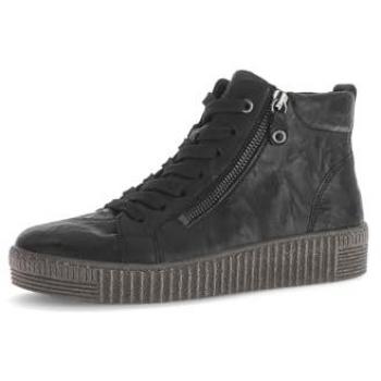 Gabor Sneakerboots aus Leder in Schwarz