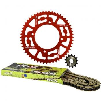 Kit Catena 428 Doppler Beta RR Alluminio Rosso 13x53