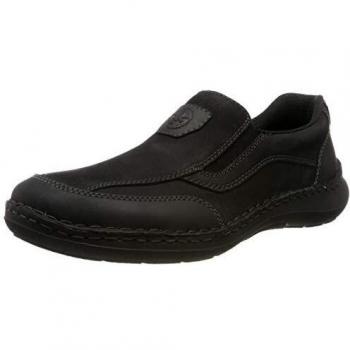 Rieker 03060-00 Men's Loafers, Schwarz/Schwarz/Graphit 00