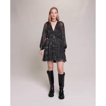 Maje Mini Dress in Metallic Black – 38