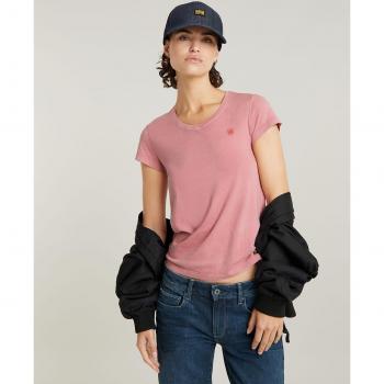 G-Star RAW Eyben Overdyed Slim Fit V-Shirt für Damen in Rosa, Größe S