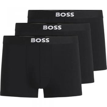 Boss Bold 10267408 Longboxer Trio for Men – Black, Beige, Green, Blue