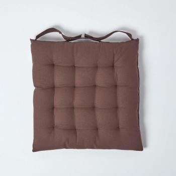 Chocolate Brown Seat Pad with Button Straps