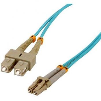 Cable de fibra óptica OM3 MCL 30m SC/LC Conectores Macho Azul, Gris