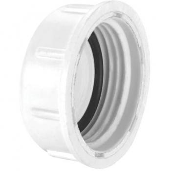 White Female Wash Machine Valve Blank Cap – 3/4 BSP