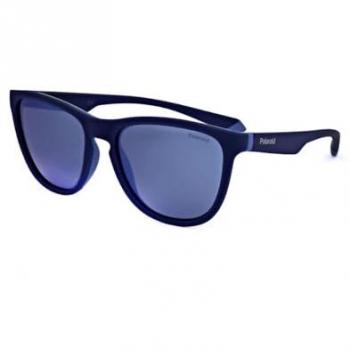 Polaroid Blue Polarized Rectangle Sunglasses – ZX9/5X, 56mm