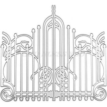 Plantilla de corte de metal para puerta de entrada