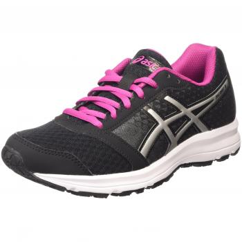 ASICS Patriot 8 Women’s Jogging Shoes in Black with Aruba Blue Detailing, UK Size 6/EU Size 39.5