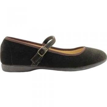 Zapatos de Niña Tokolate Terciopelo Marrón