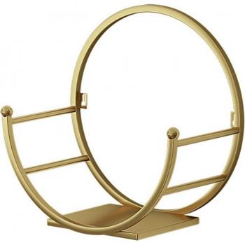 Punch‑Free Wall Shelf – Home Round Metal Wall Display and Storage Rack