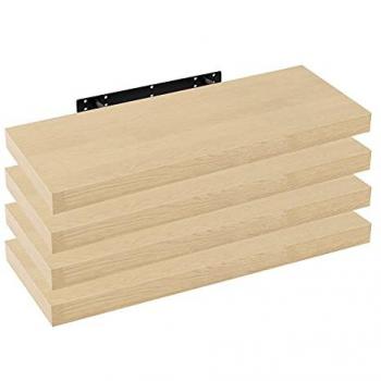 Oak Floating Shelving System (4 Pieces) – 17 Stories Collection