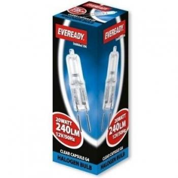 Eveready G4 20W Clear Halogen Capsule Lamp