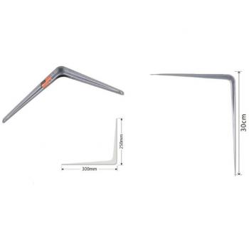 Kit de Supports Triangulaires 30cm Gris 2 pièces