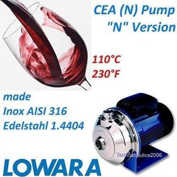 Pompe à Débit Élevé CEA370/2N Inox pour Usage Alimentaire