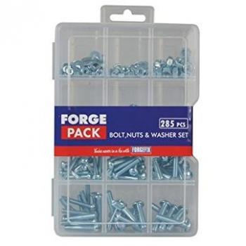 ForgePack Bolts with Nuts & Washers Assorted Zinc Plated Pack 285