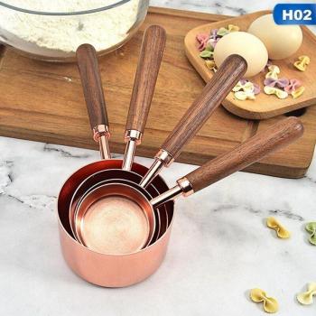 Copper-Plated Rose Gold Measuring Cups and Spoons