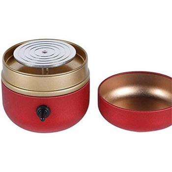 Electric Mini Pottery Wheel 1500RPM for Ceramic Crafts (Red)