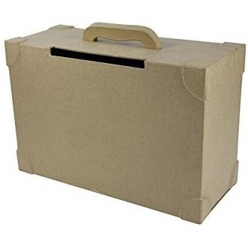 Urne valise en papier brun mâché