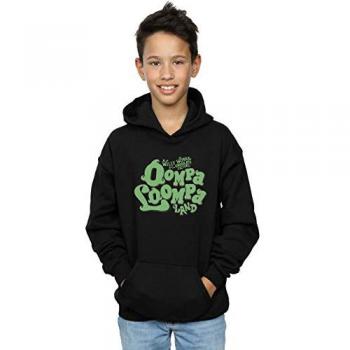 Oompa-Loompa Kapuzenpulli für Jungen – 9–11 Jahre, Schwarz