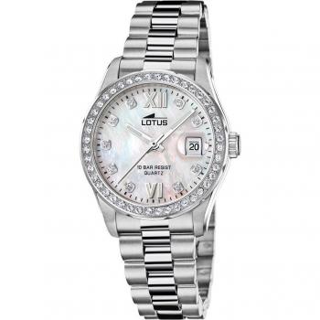 Lotus Analog Women's Watch with Pearl Dial