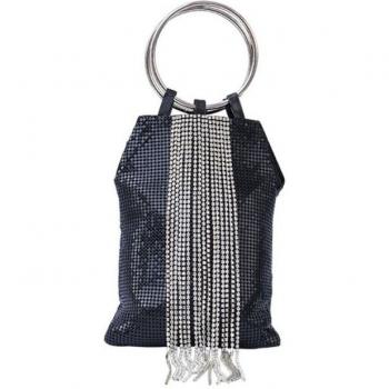 Tote Handbag with Rhinestone Tassels