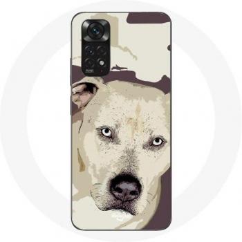 Xiaomi Redmi Note 11S Schutzhülle mit Weißem Pitbull-Motiv