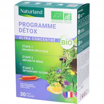 Kit Naturland Détox 3 en 1 – 30 bouteilles de 10 ml
