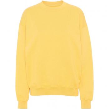 Sweatshirt Oversized Jaune Citron Col Rond Colorful Standard Bio
