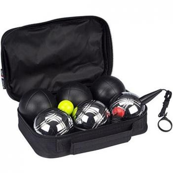 Set di boćanje Get & Go, Lusso, 6 kugli, Crno-Srebrni