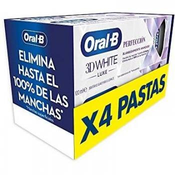 Oral-B 3DWhite Luxe Perfección, Pasta de Dientes Blanqueante, 4 unidades