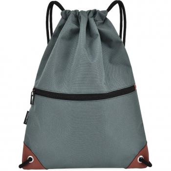 Zipper Pocket Drawstring Sack