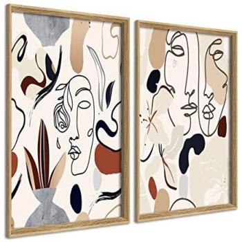Cuadros Decorativos Modernos Caras Trazos Picasso 50x70 cm