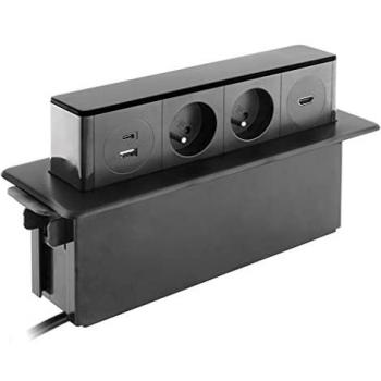 Bloc Otio en Casque: 2×16A 2P+T, 2 Ports USB, 1 Port HDMI