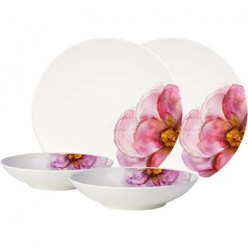 Villeroy & Boch Rose Garden Teller-Set, 4 tlg