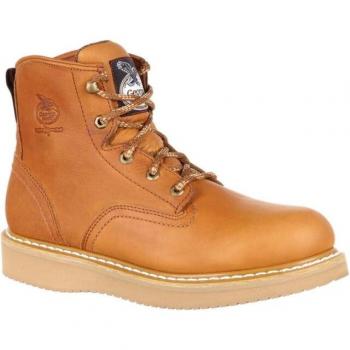 Men's 6 Georgia Wedge Work Boots in Barracuda Gold