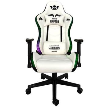 Silla Ergonométrica Raptor Legendary RGB Blanca